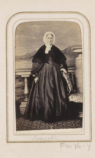 Portrait of an old woman with a cap
