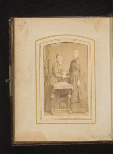 Portrait of two standing women