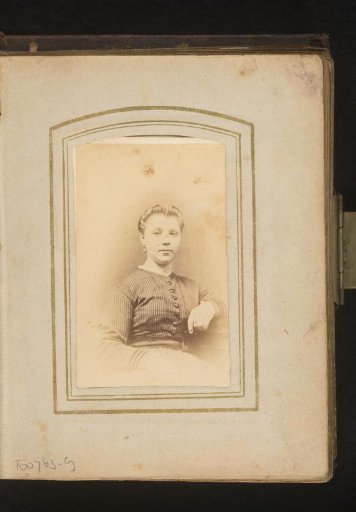 Portrait of a seated young woman
