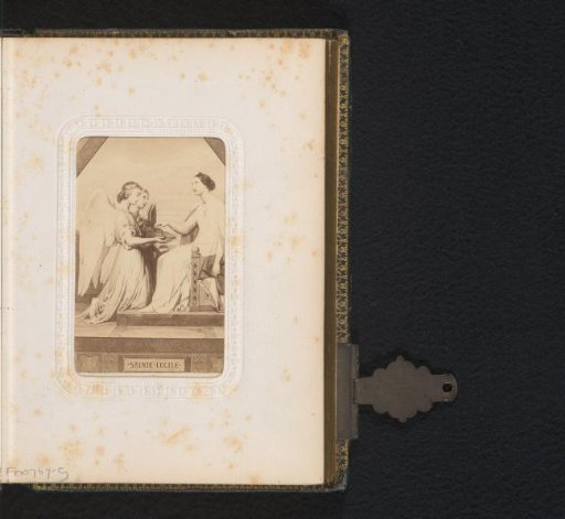 Photographic reproduction of a painting of Saint Cecilia by Paul Delaroche
