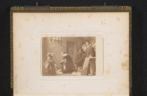 Photographic reproduction of a painting of the execution of Thomas Wentworth, Lord Strafford by Paul Delaroche