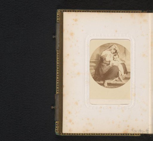Photographic reproduction of a painting of a small beggar by Paul Delaroche
