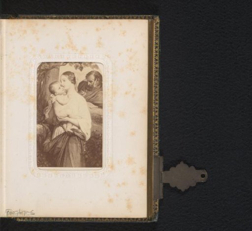 Photographic reproduction of a painting of Mary at the Vine by Paul Delaroche