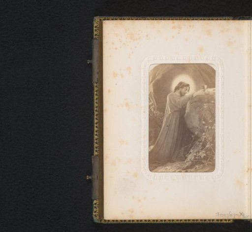 Photographic reproduction of a painting of Christ on the Mount of Olives by Paul Delaroche