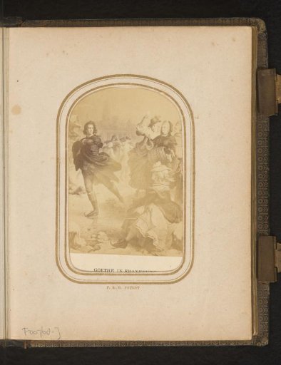 Photographic reproduction of Goethe in Frankfurt by Wilhelm von Kaulbach