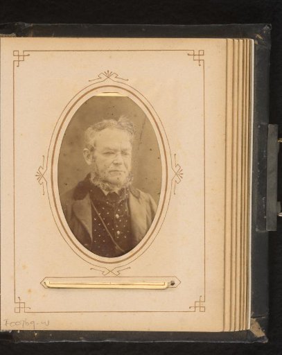 Portrait of an old man with sideburns and spectacles