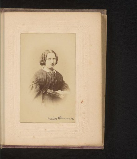 Portrait of a woman with book in hand, inscribed as Miss Sievers