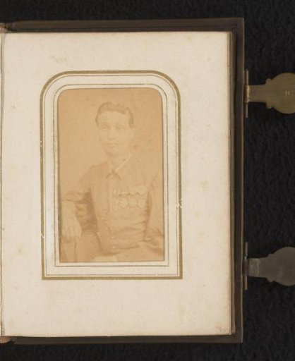 Portrait of a Man with Military Medals on His Jacket