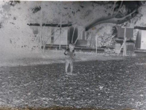 Boy designated as 'Fritsje' in a garden