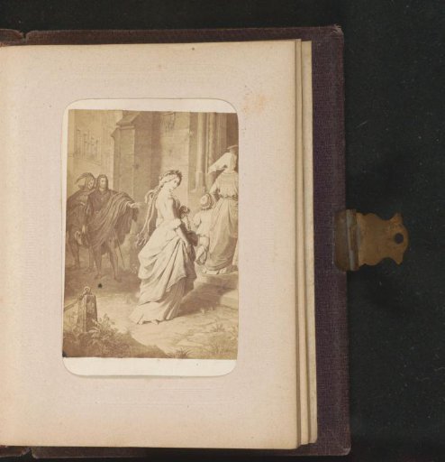 Photoreproduction of (presumably) a print after a work by W. von Kaulbach: Gretchen (Churchgoing) (Faust)