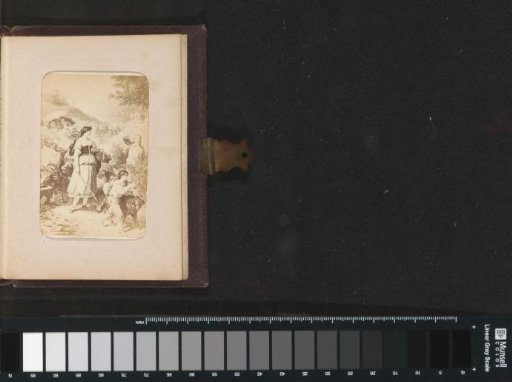 Photographic reproduction of (presumably) a print after a work by W. von Kaulbach: Dorothea (Dorothea and the Emigrants)