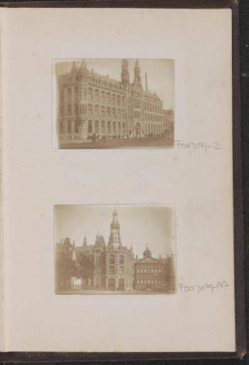 Raadhuisstraat in Amsterdam with the rear of the Royal Palace on the right and the Central Post Office with tower in the middle