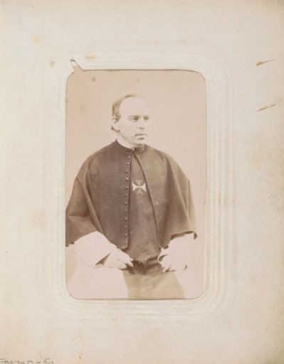 Portrait of a cleric with a Maltese cross on his chest and a capelet