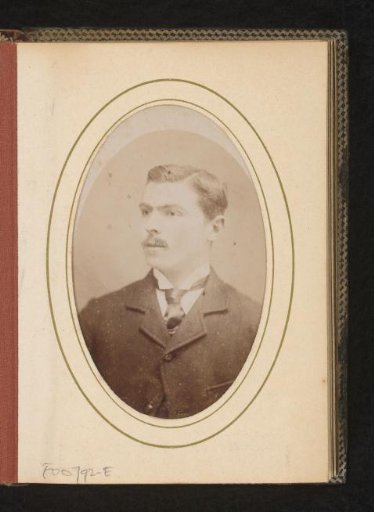 Portrait of a man with a moustache