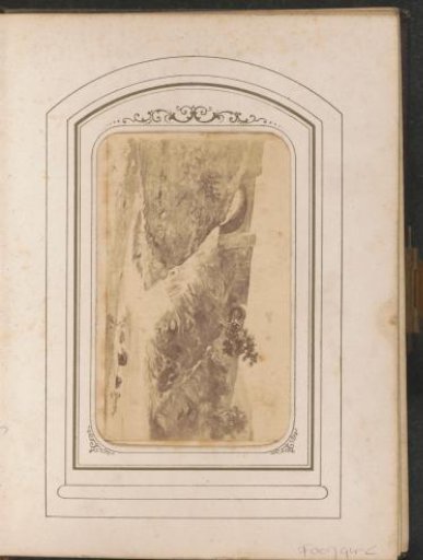 Photographic reproduction of a print of the waterfalls of Coo