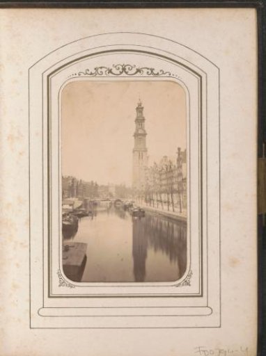 View of the Prinsengracht and the Wester Tower in Amsterdam
