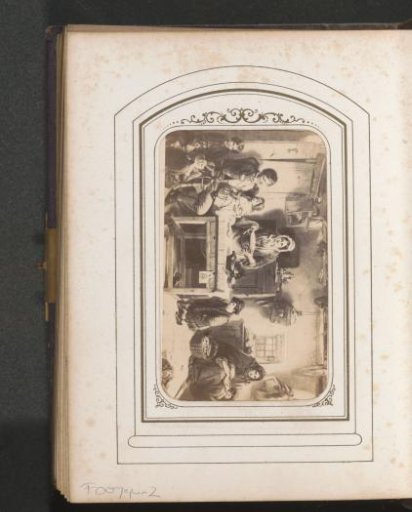 Photographic reproduction of (probably) a print after a painting by Tom Faed