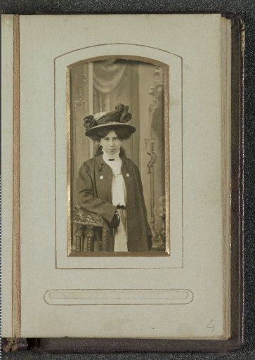 Portrait of a young woman with a hat