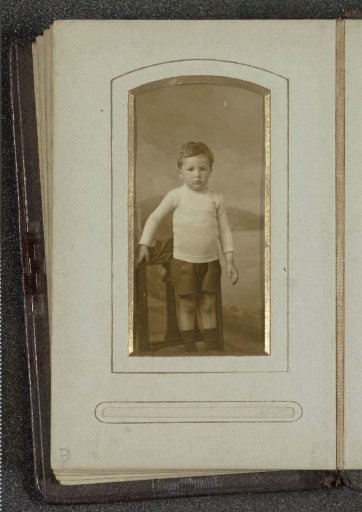 Portrait of a small boy in short trousers