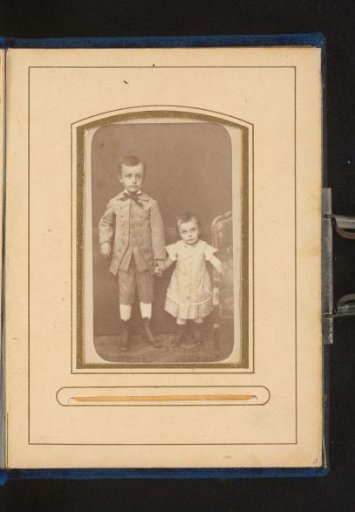 Portrait of a boy and a girl, hand in hand
