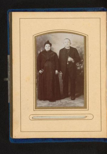 Portrait of a married couple in black clothing