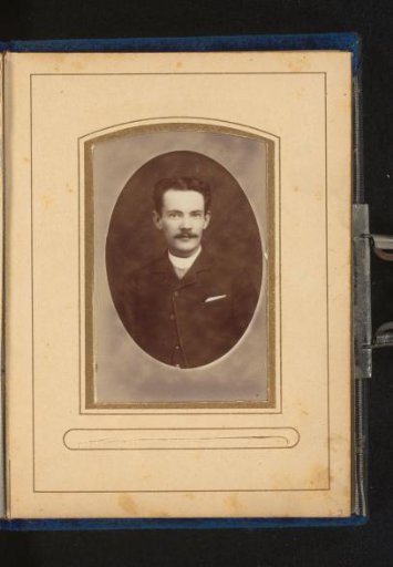 Portrait of a man with a moustache