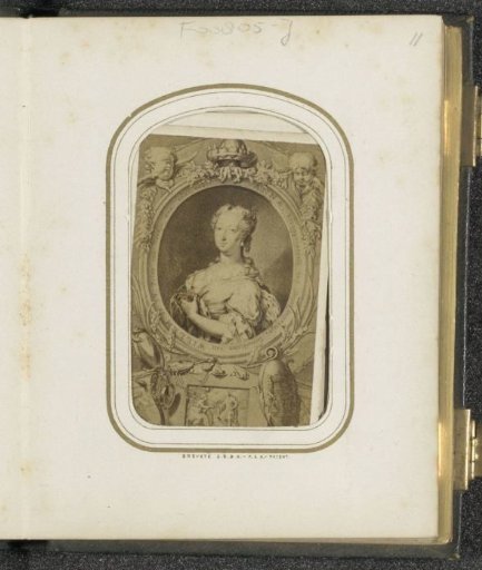 Photographic reproduction of (presumably) a print of Princess Anna, wife of William IV