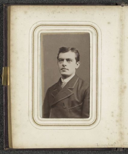 Portrait of a man with a white collar and a coat