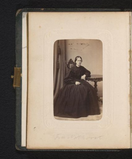 Portrait of a seated woman, identified as Marie Charlotte Nathorst
