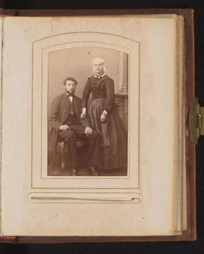 Portrait of a man and woman in traditional dress