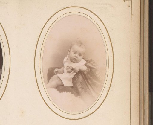 Portrait of a sitting baby, identified as Georges