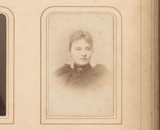 Portrait of a Woman in a High-Collared Dress