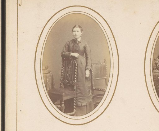 Portrait of a Young Woman, Standing Between Two Chairs
