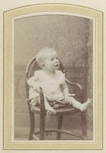 Portrait of a baby on a chair