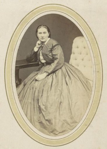 Portrait of a woman in a bolero and a wide skirt