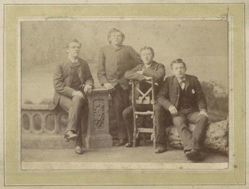 Portrait of four young men