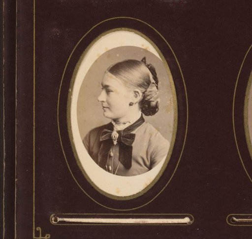 Portrait of a young woman, and profile