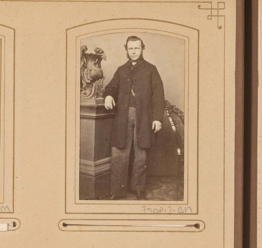Portrait of a Standing Man with Sideburns