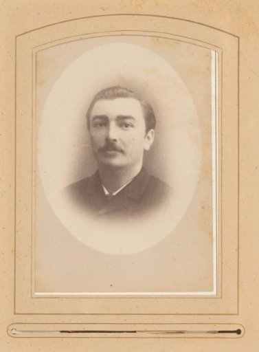 Portrait of a man with a moustache
