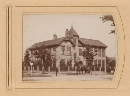View of a group of men at the teachers' training college in Nijmegen