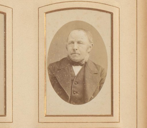 Portrait of an old man with sideburns