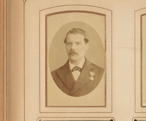 Portrait of a man with a moustache