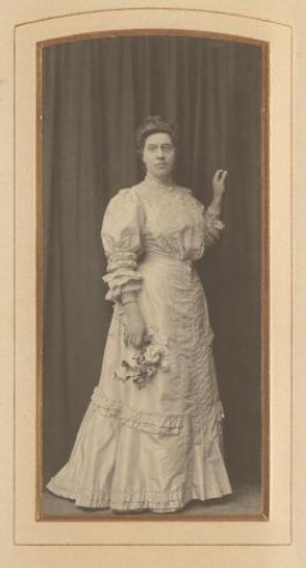 Portrait of a Woman with Glasses and Flowers