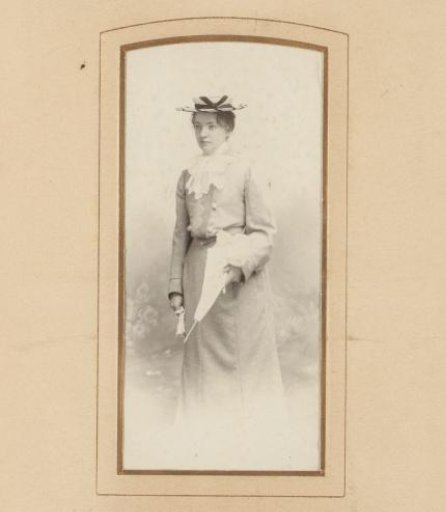 Portrait of a Woman with Hat and Umbrella