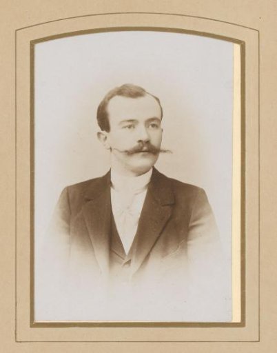 Portrait of a man with a moustache
