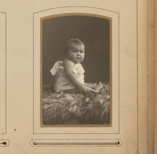 Portrait of a seated baby