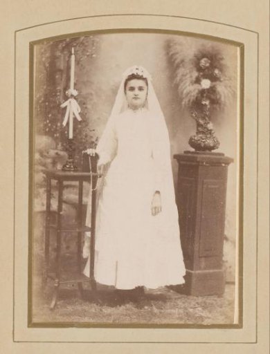 Portrait of a Girl in a Communion Dress, Identified as Bertha