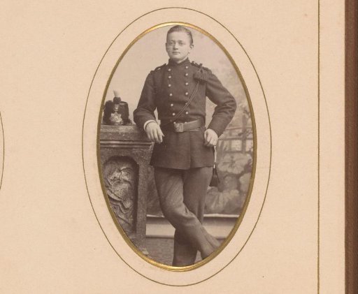 Portrait of a young man in military uniform