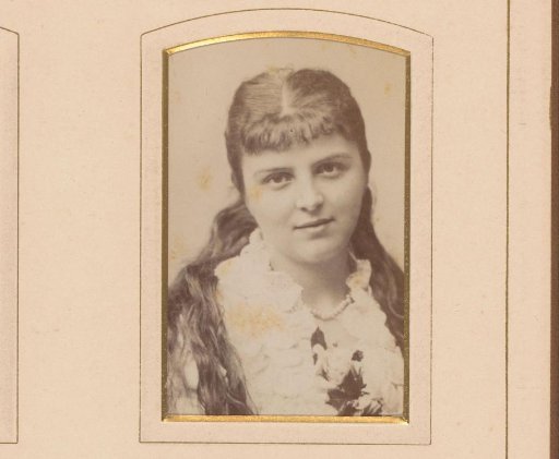 Portrait of a young woman, probably an actress