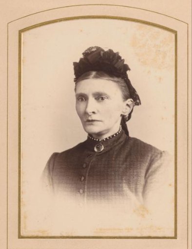 Portrait of a woman with a headdress